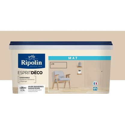 RIPOLIN All-pieces wall paint, Ripolin - Matt Linen, 2.5L