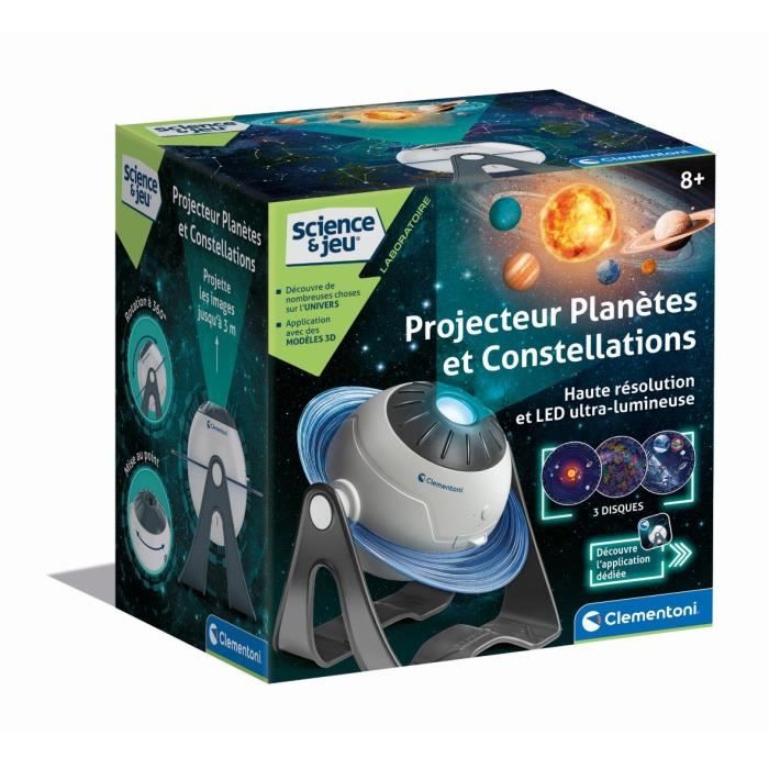 CLEMENTONI - Planets and Constellations Projector - 3 game modes - Free application contents and quizzes