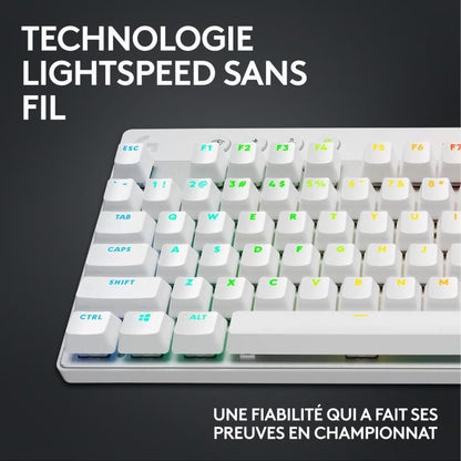 Logitech G PRO X TKL LIGHTSPEED Wireless Keyboard - White
