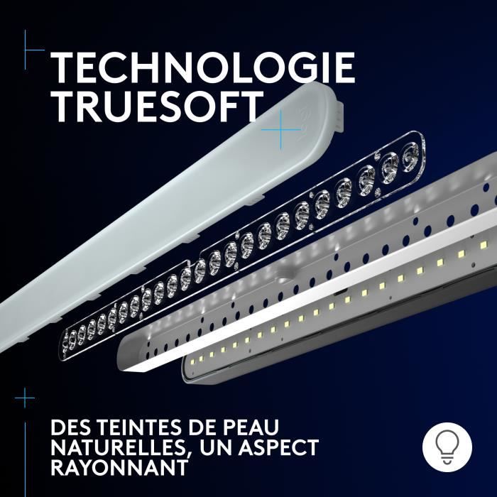 Ring Light Logitech G Litra Beam LX dual premium RGB LED streaming accent light with TrueSoft, LIGHTSYNC, Bluetooth