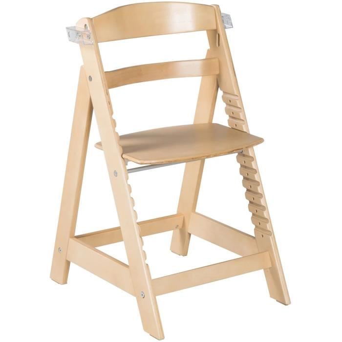 High chair - ROBA - SIT UP CLICK & FUN - Removable meal tray - Adjustable height - Up to 70 kg - Natural wood