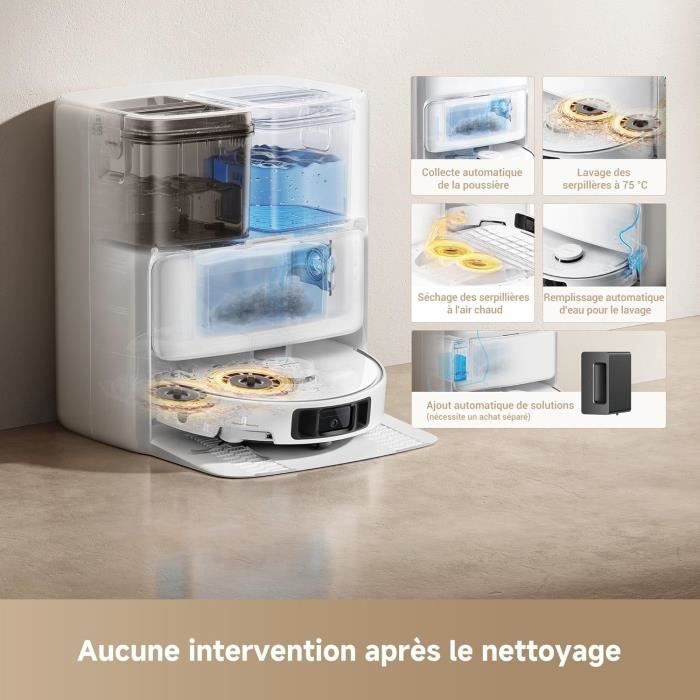 MOVA P50 Ultra - Robot Vacuum Cleaner with Docking Station - 19,000 Pa - Cleaning from corners to edges