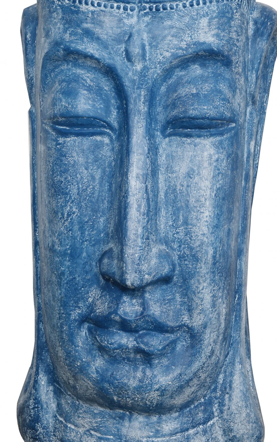 Long Buddha Head Blue Wash Finish
