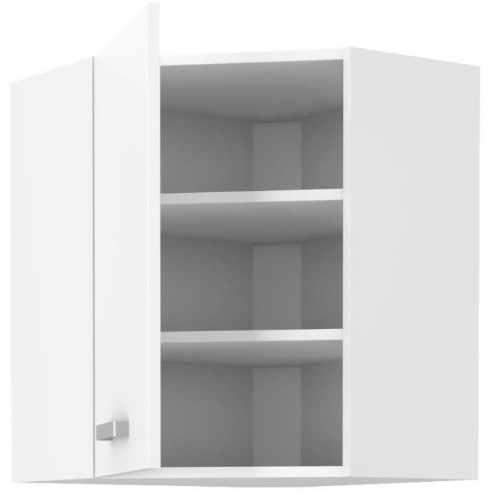 ATLAS High corner unit - White decor - L58x58cm