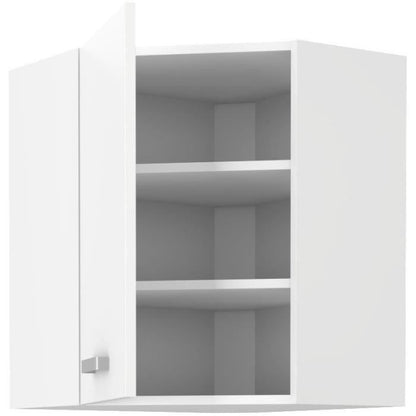 ATLAS High corner unit - White decor - L58x58cm