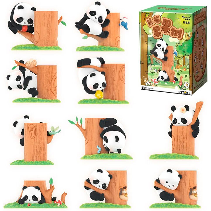 Panda Roll Fruit Tree Climbing assorted surprise figure