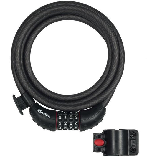 Bike Lock - MASTER LOCK - 8120EURDPRO - Twisted Steel Cable - 1.8m Length