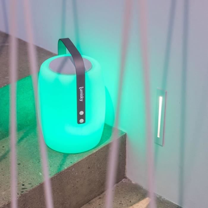 Wireless Bluetooth speaker lamp - LUMISKY - LUCY PLAY - H31 cm - Dimmable white and multi-color LED