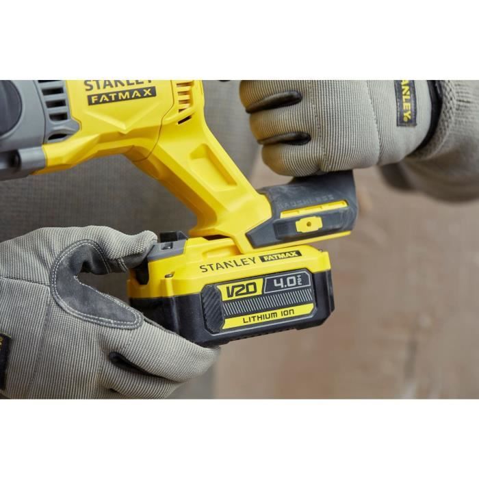 Stanley FatMax 18V SDS Plus Brushless Drill - 2 Joules - 2 4.0Ah Batteries - 3 Working Modes