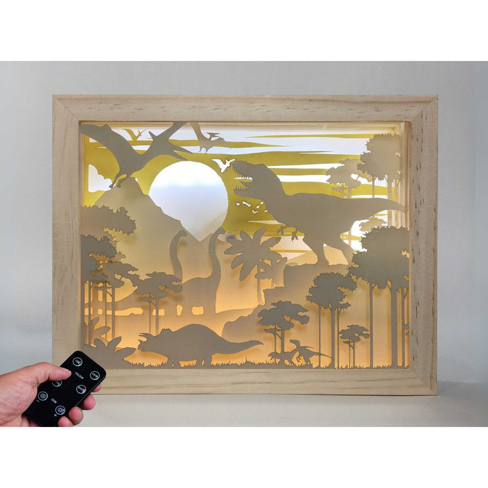 Dinosaurs wood lamp