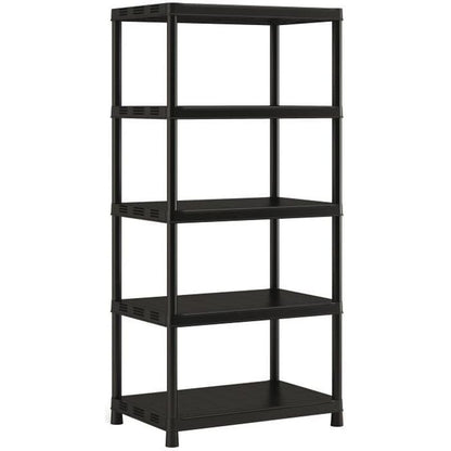 Keter | Etagere Plus X/5, Etageres, Noir, 90 x 60 x 187 cm