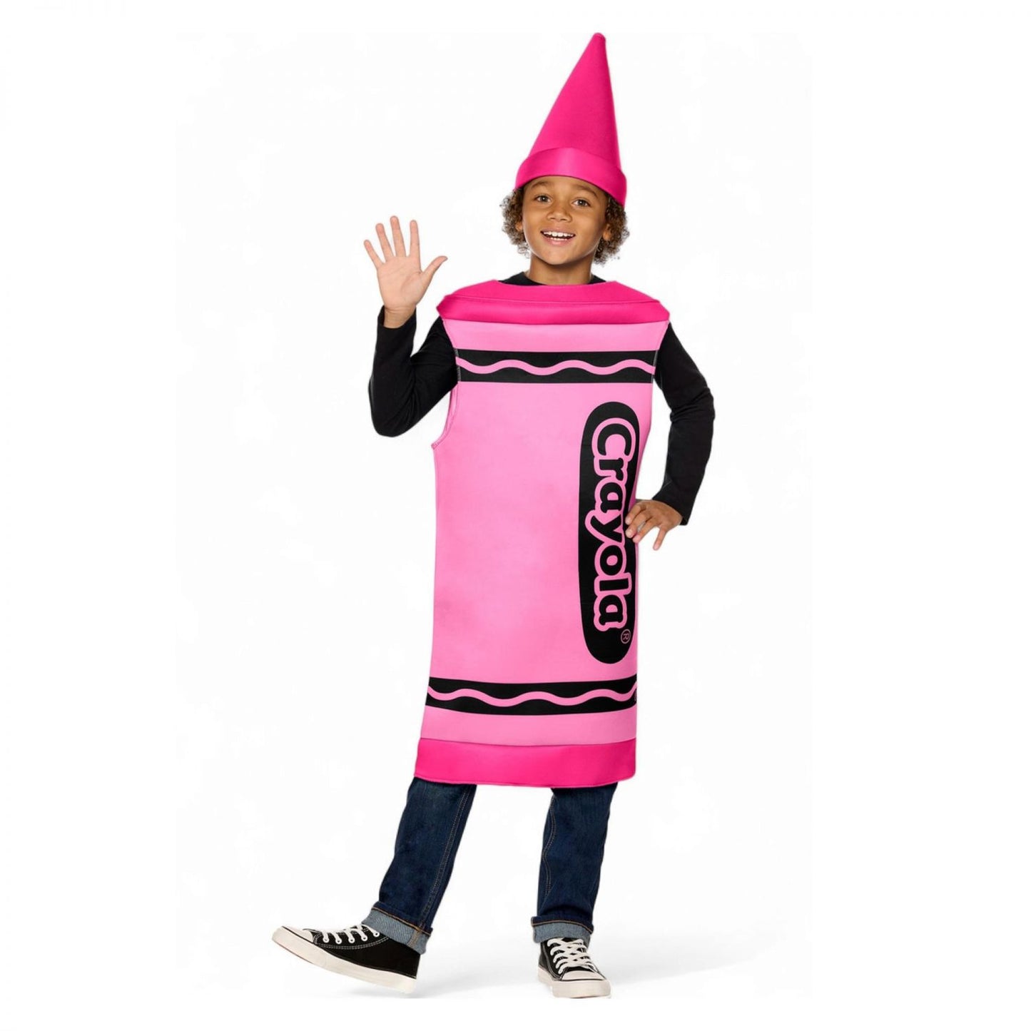 Craylola Crayon Pink Child Costume | One Size Fits Most