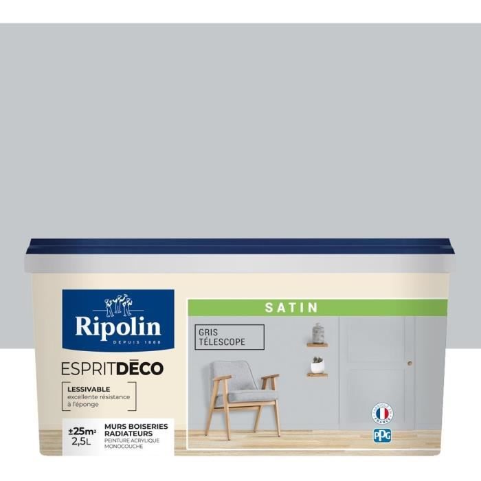 RIPOLIN All pieces wall paint, Ripolin - Gray Satin Telescope, 2.5L