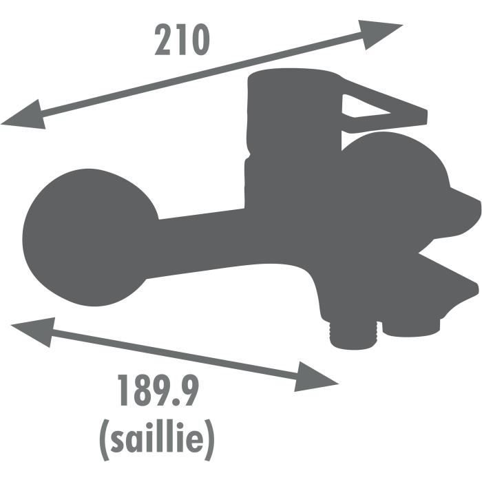 Bath-shower mixer - EDOUARD ROUSSEAU - STYL - Chrome