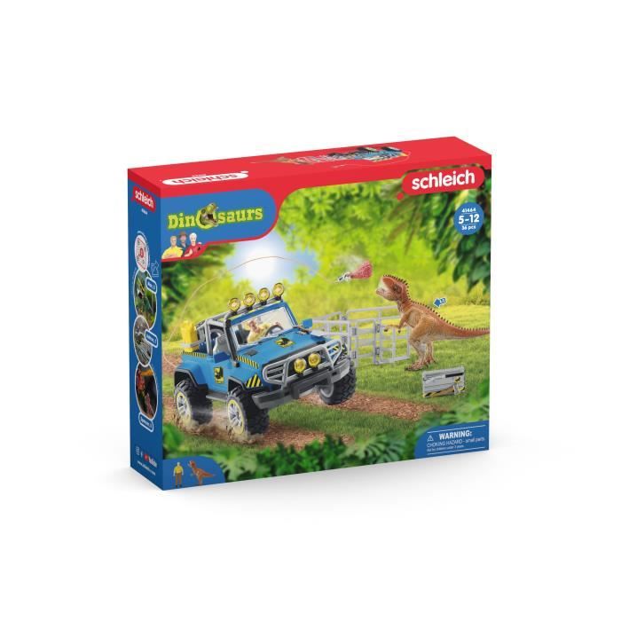 Schleich - All -terrain car with outpost Dino - 41464