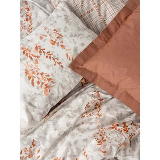 Bedding set - 1 duvet cover 220 x 240 cm + 2 pillowcases 60 x 60 cm - 100% cotton - Cinnamon