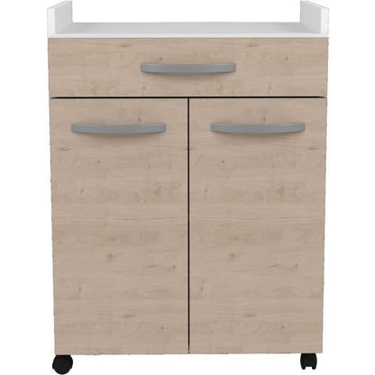 Oslo served 60 cm - 1 drawer and 1 door - L 60 x D 44 x H 81 cm - Chene color