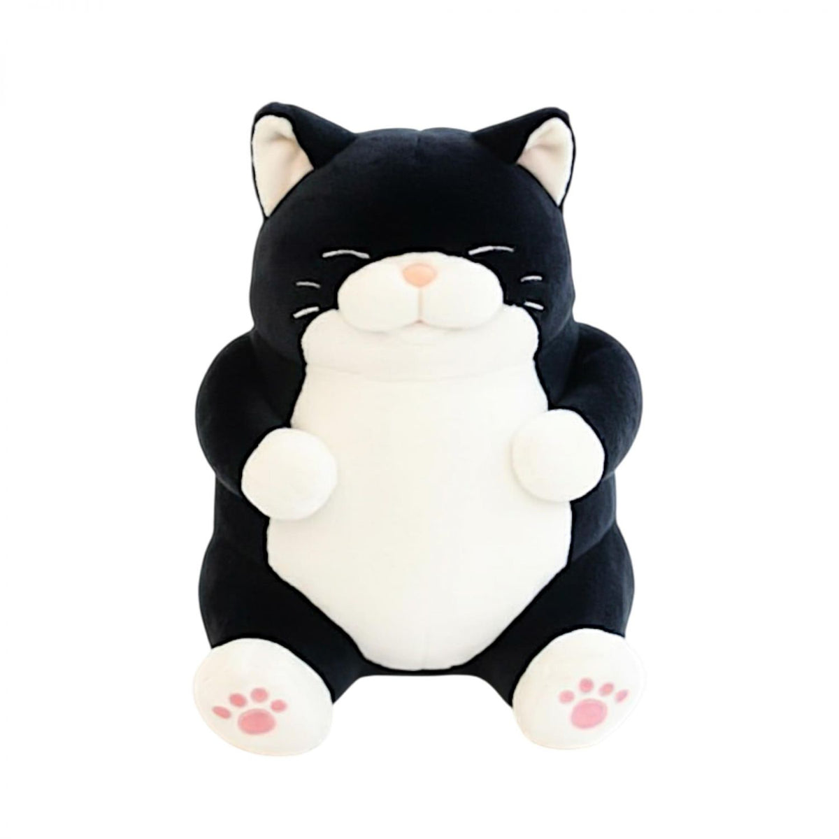Chubby Meow 12 Inch Plush Pillow | Black