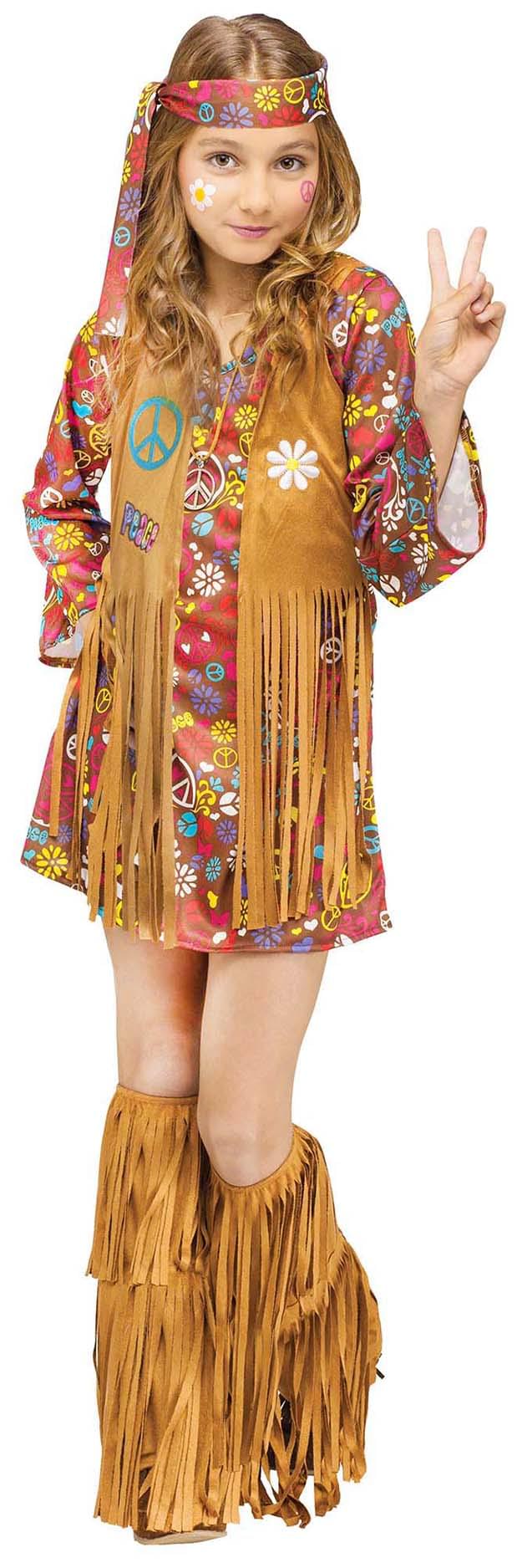 Peace and Love Hippie Child Costume | Medium