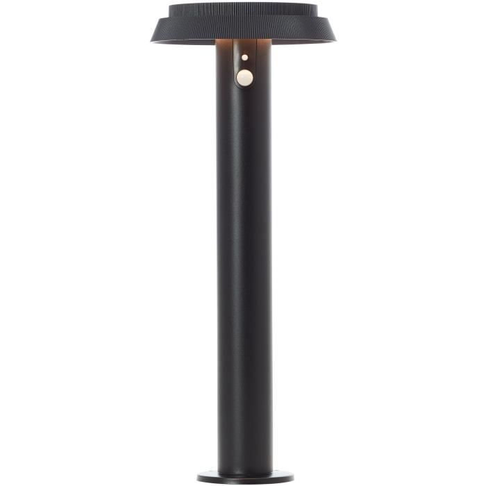 Outdoor bollard - BRILLIANT - ALVERO - LED and solar - Motion detector - Metal and plastic - 4 W - Black