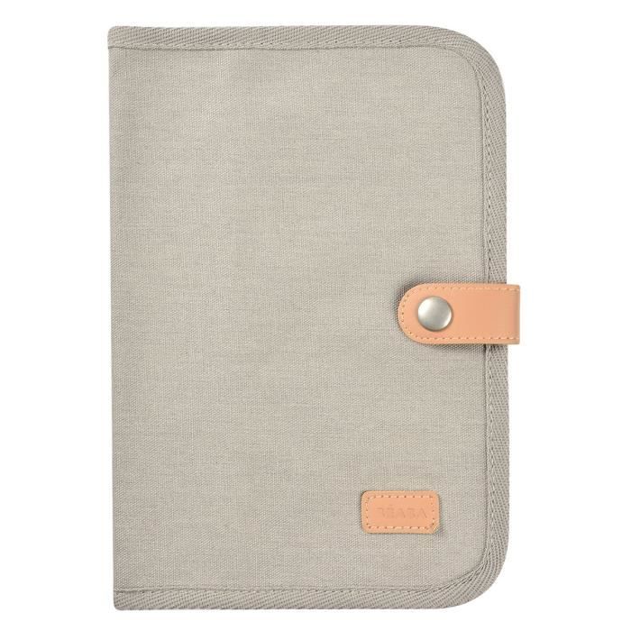 BEABA, Pearl gray canvas health book cover