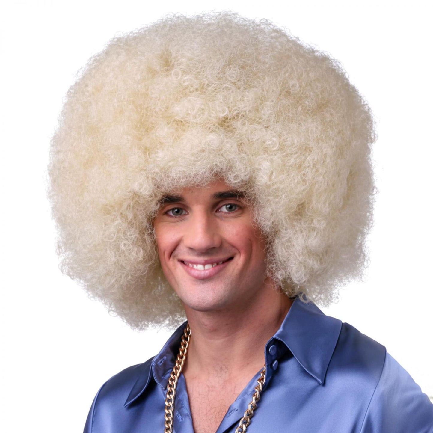 Afro Light Blonde Wig Costume Accessory