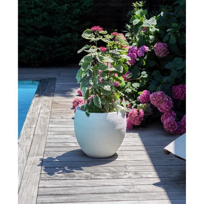 EDA Round Pot Graphit Ø50cm - Capacity 46L - Cenguse white