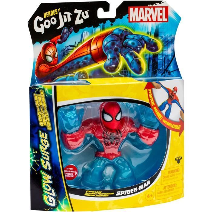 Spiderman Glow Surge 11cm - HERoeS OF GOO JIT ZU - MARVEL - Luminous and extensible figurine