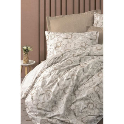 Bedding set - 1 duvet cover 220 x 240 cm + 2 pillowcases 60 x 60 cm - 100% cotton - Beige