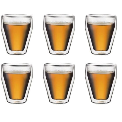 Set of 6 thermo glasses - BODUM - Titlis - Double wall - 0.25 l - Transparent