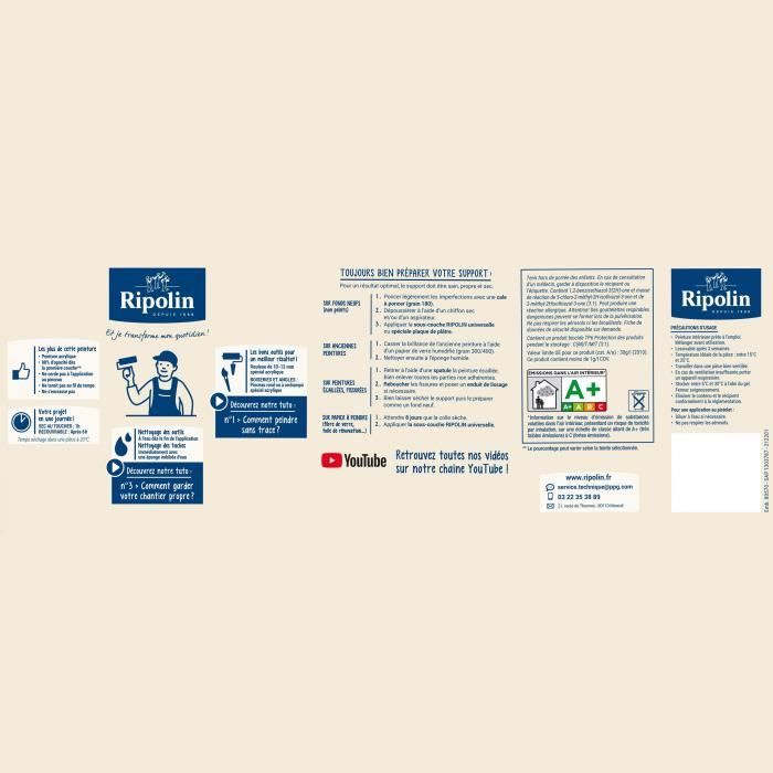 RIPOLIN All-pieces wall paint, Ripolin - Matt Linen, 2.5L