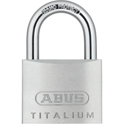 Padlock - ABUS - 64TI/50 Titalium - Aluminum body - Paracentric key - Medium theft risk