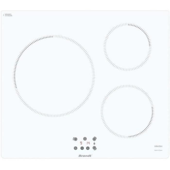 Brandt induction hob -Ti364W - 3 lights - 14cm