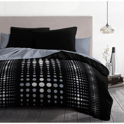 Steevy microfiber duvet set 220x240cm and 2 pillowcases 63x63cm black