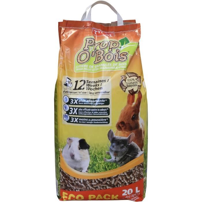 TYROL Prop'O Wood Litter - Rodents - 20 L