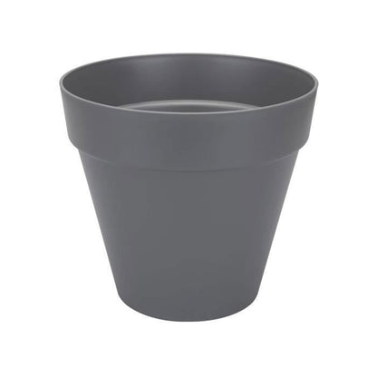 Elho Round flower pot with Urban loft wheels - Ø 40 cm - Anthracite gray