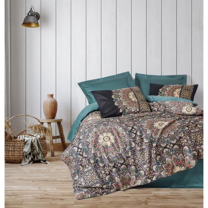 Bedding set - 1 duvet cover 220 x 240 cm + 2 pillowcases 60 x 60 cm - 100% cotton satin - Essence