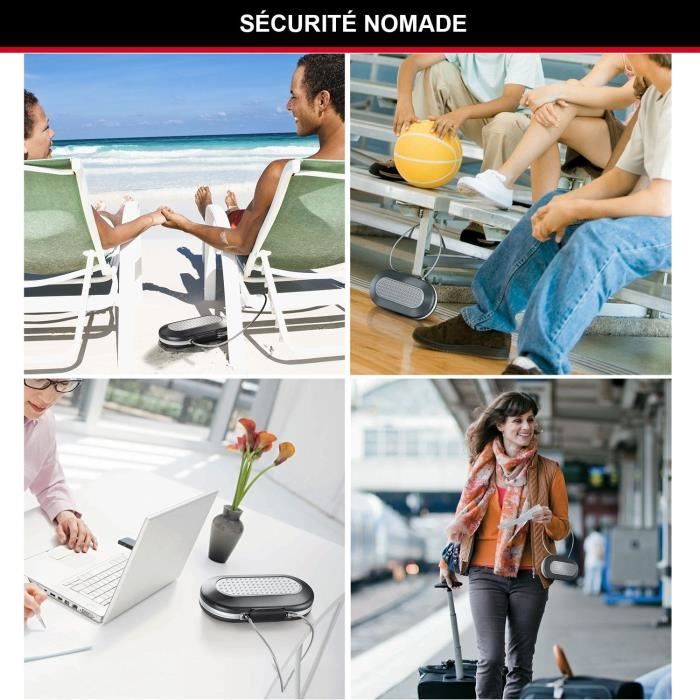 MASTER LOCK Portable Mini Travel Storage Box with Security Cable - White