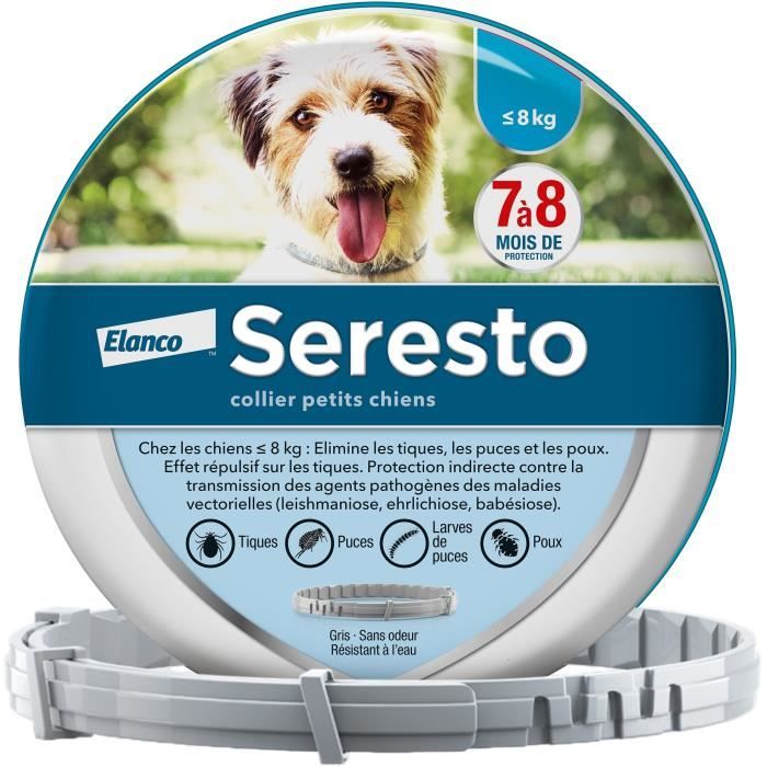 Seresto Dog Anti-Puaces and Anti-Tiques Collier -8kg 1 Unit