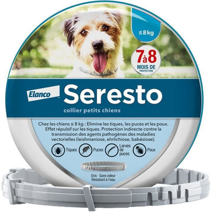 Seresto Dog Anti-Puaces and Anti-Tiques Collier -8kg 1 Unit