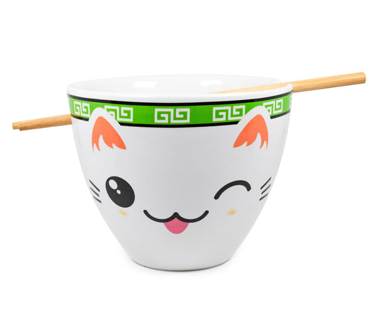 Bowl Bop Miso Happy Japanese Dinnerware Set | 16-Ounce Ramen Bowl, Chopsticks