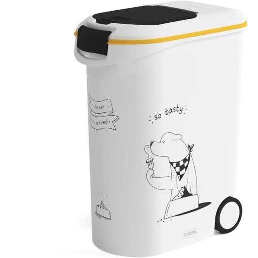 CURVER Dry food container 54 L / 20 kg - Dinner pets - White - 49.3 x 27.8 x 60.5 cm - For dogs