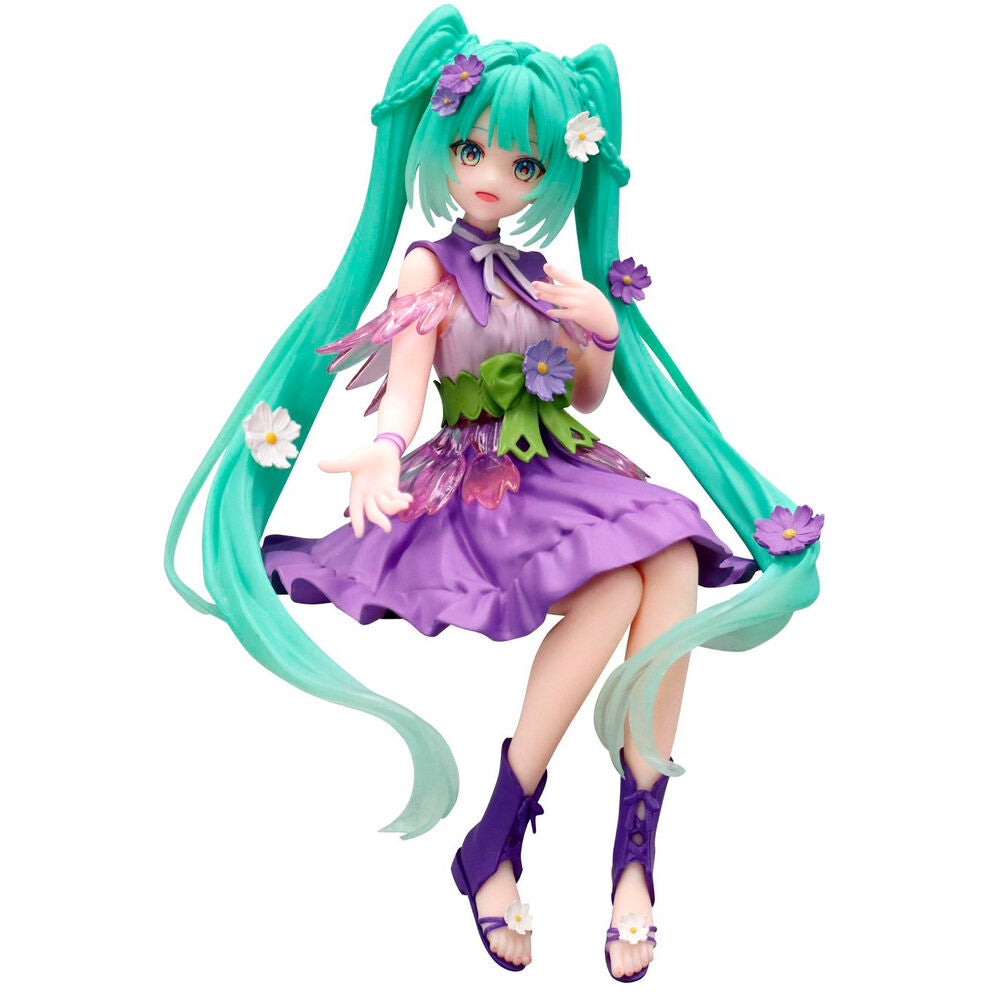 Hatsune Miku - Hatsune Miku Flower Fairy Cosmos Purple Noodle Stopper figure 14cm