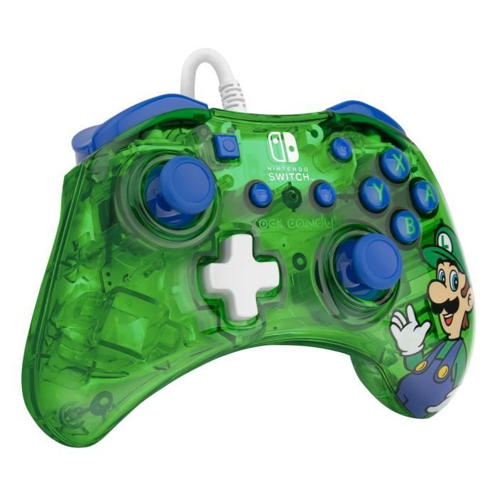 Gamepad - Rock Candy - Super Mario LUIGI - Wired - Bright Colors - Ergonomic