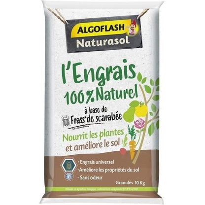 Full 100% natural fertilizer based on scarab fass - Algoflash Naturasol - 10 kg