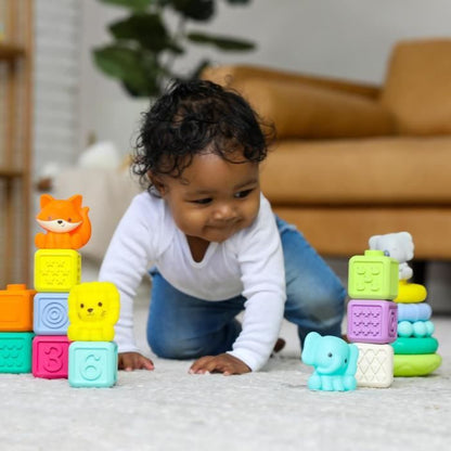 Box of 20 sensory pieces - INFANTINO - 315222 - Stackable