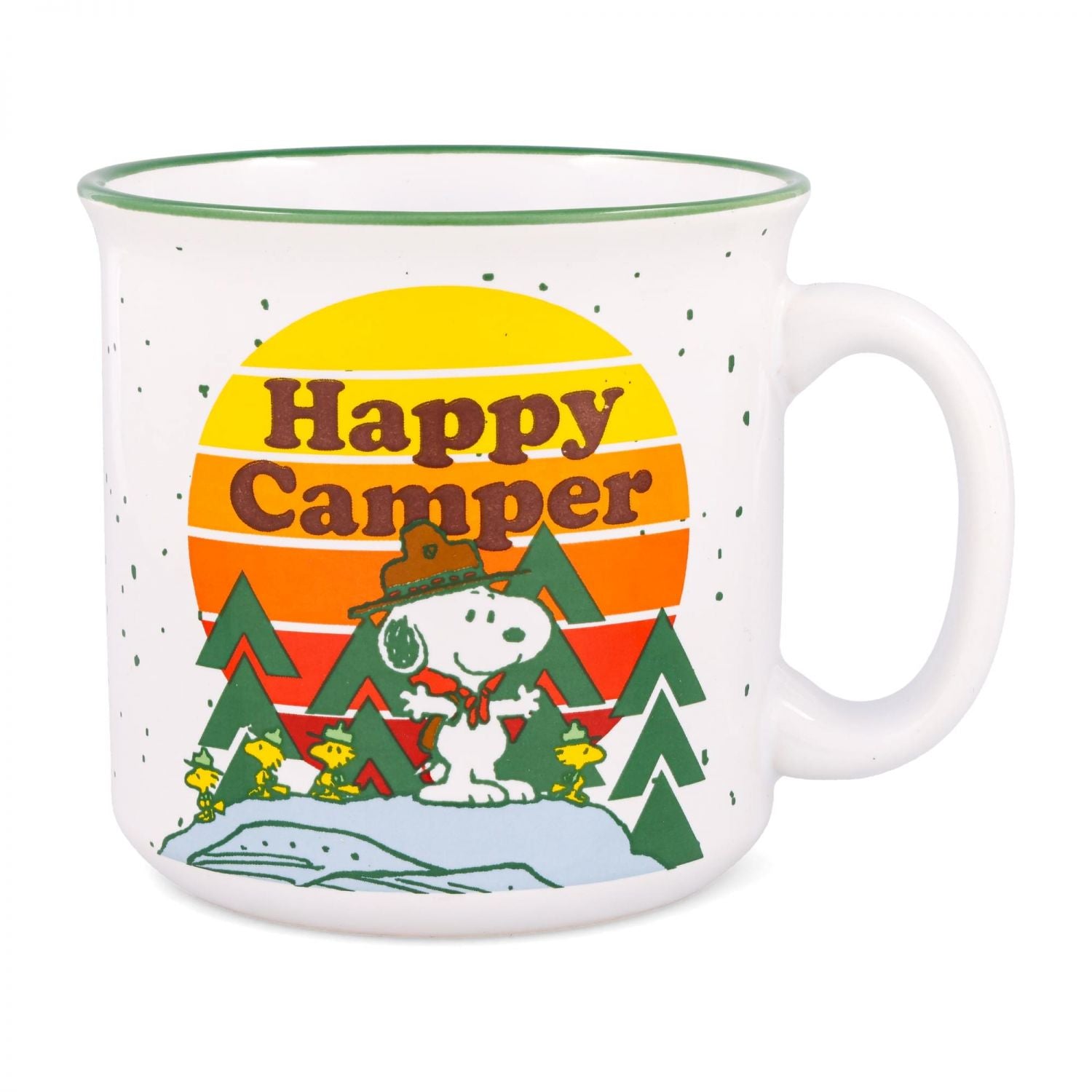 Peanuts "Happy Camper" Ceramic Camper Mug | Holds 20 Ounces