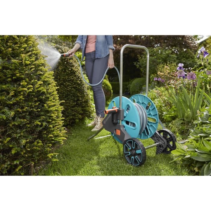 Gardena Dévidoir Cleverroll Size M equipped-adapted Small Garden-Delivered with Kit pipe 25m-5 years warranty (18512-26)