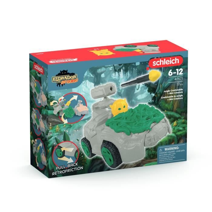SCHLEICH- Jungle Crashmobile with Mini Creature- 42671- Eldrador Mini Creatures range
