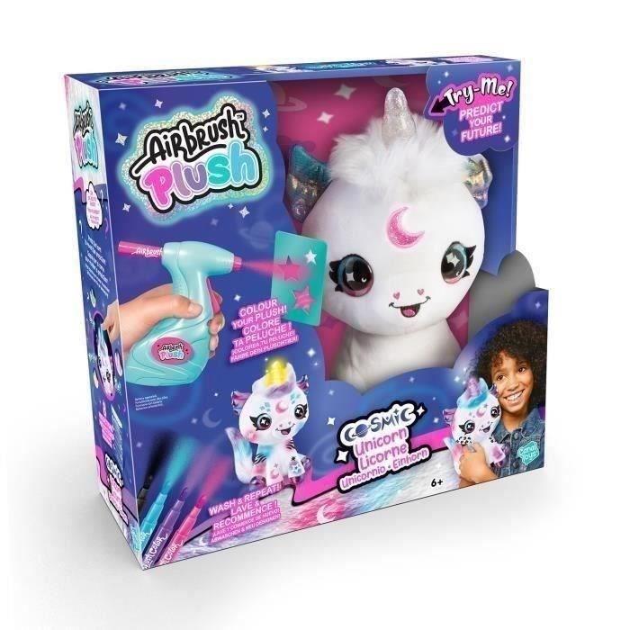 Canal Toys - Airbrush Plush - Cosmic Unicorn Plush to personalize with light-up horn - AIR 028